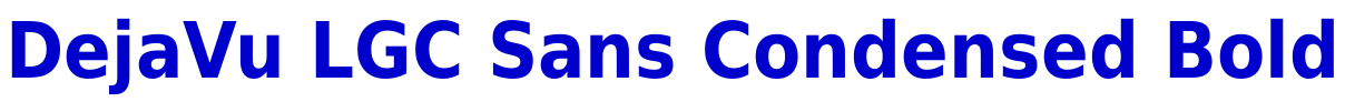 DejaVu LGC Sans Condensed Bold шрифт